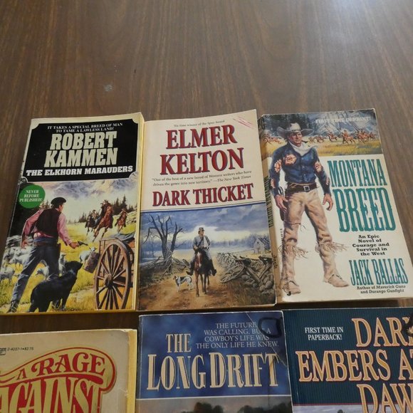 Lot Of 9 Vintage Western Paperback Books Various Authors - Picture 2 of 8